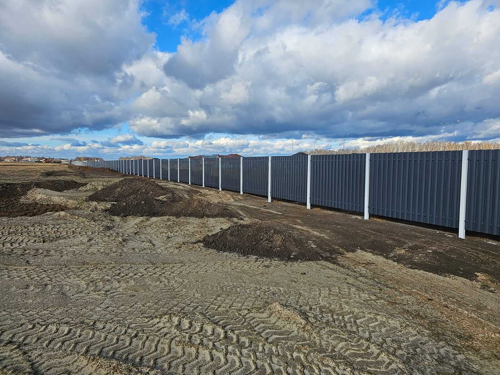 Забор из евроштакетника 234м RAL7024/7024 Серый Графит двусторонний фото 8 в Изобильном