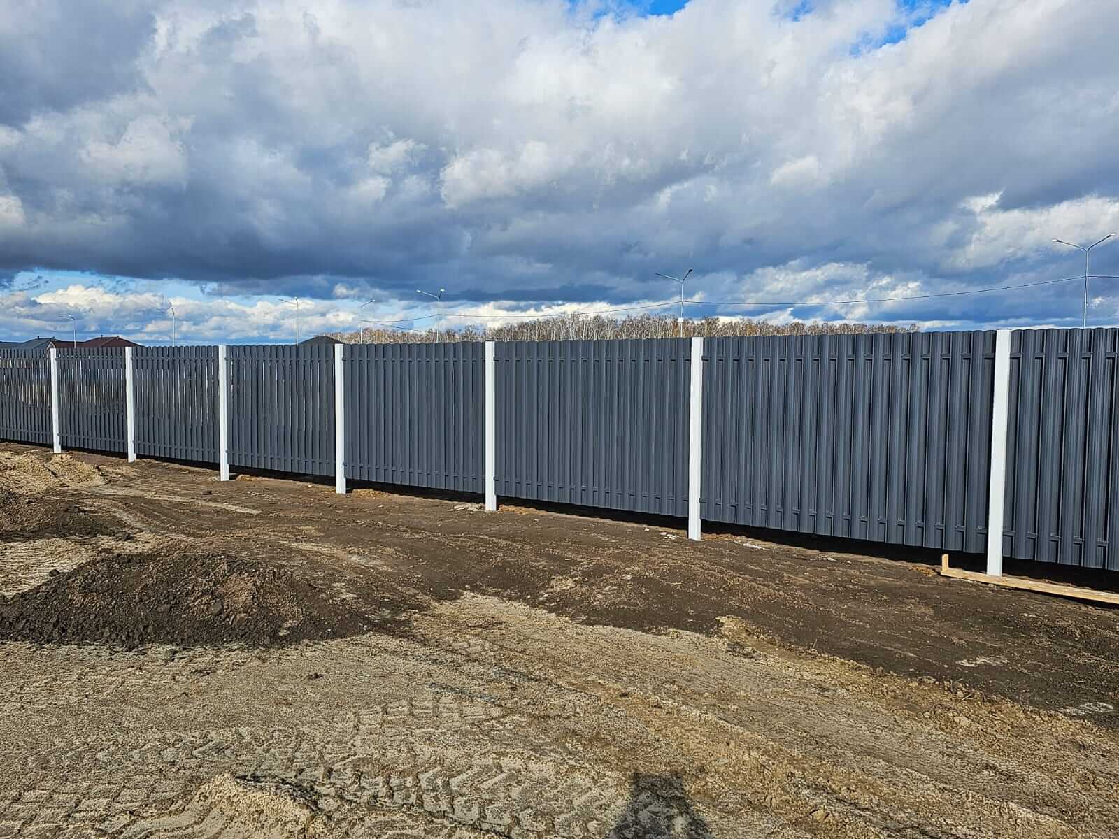 Забор из евроштакетника 234м RAL7024/7024 Серый Графит двусторонний фото 2 в Изобильном