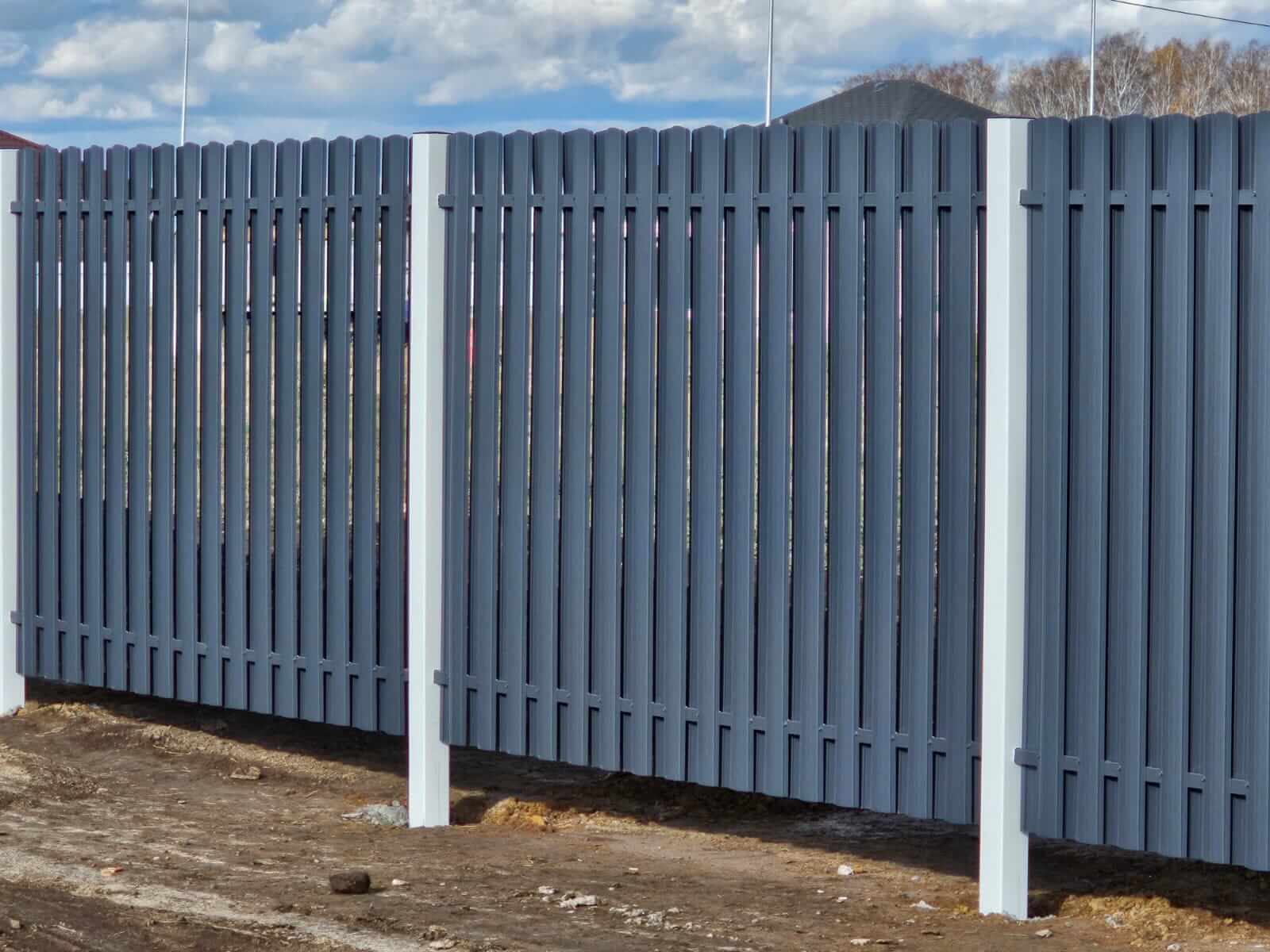 Забор из евроштакетника 234м RAL7024/7024 Серый Графит двусторонний фото 1 в Изобильном