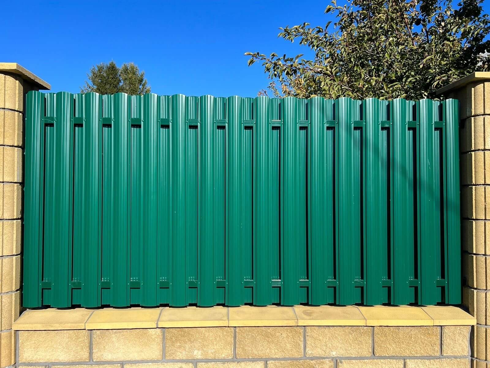 Забор из евроштакетника 22м RAL6005/6005 Зеленый Мох двусторонний в Изобильном